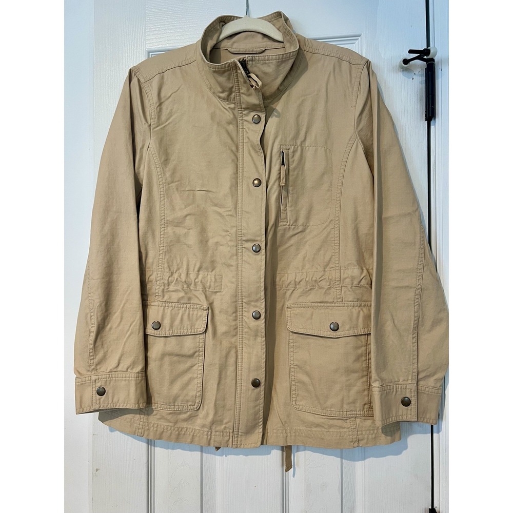 WOMENS TALBOTS ANORAK KHAKI JACKET SIZE M COAT BEIGE